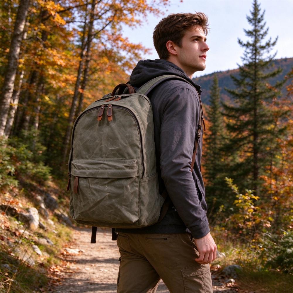 Canvas Backpack Casual - Sac à dos vintage en toile